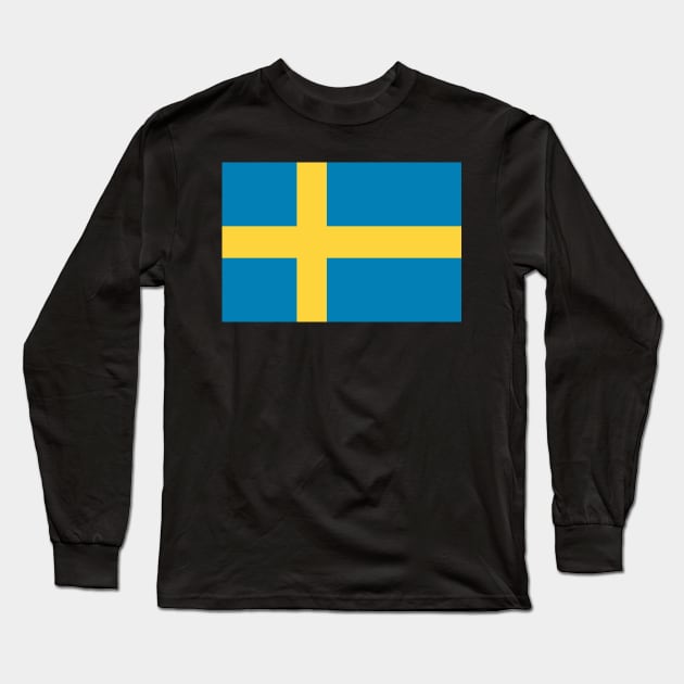 Sweden Long Sleeve T-Shirt by Wickedcartoons